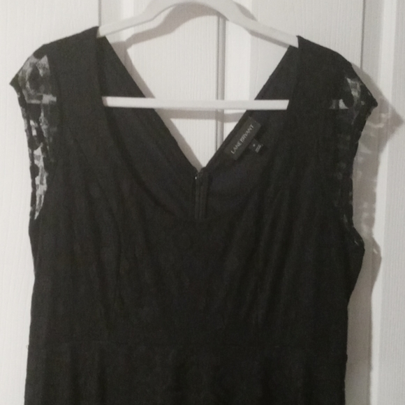 HOST PICK🌹🌹🌹 COCKTAIL MIDI LACE DRESSY BLACK DRESS SZ18W - Picture 3 of 6